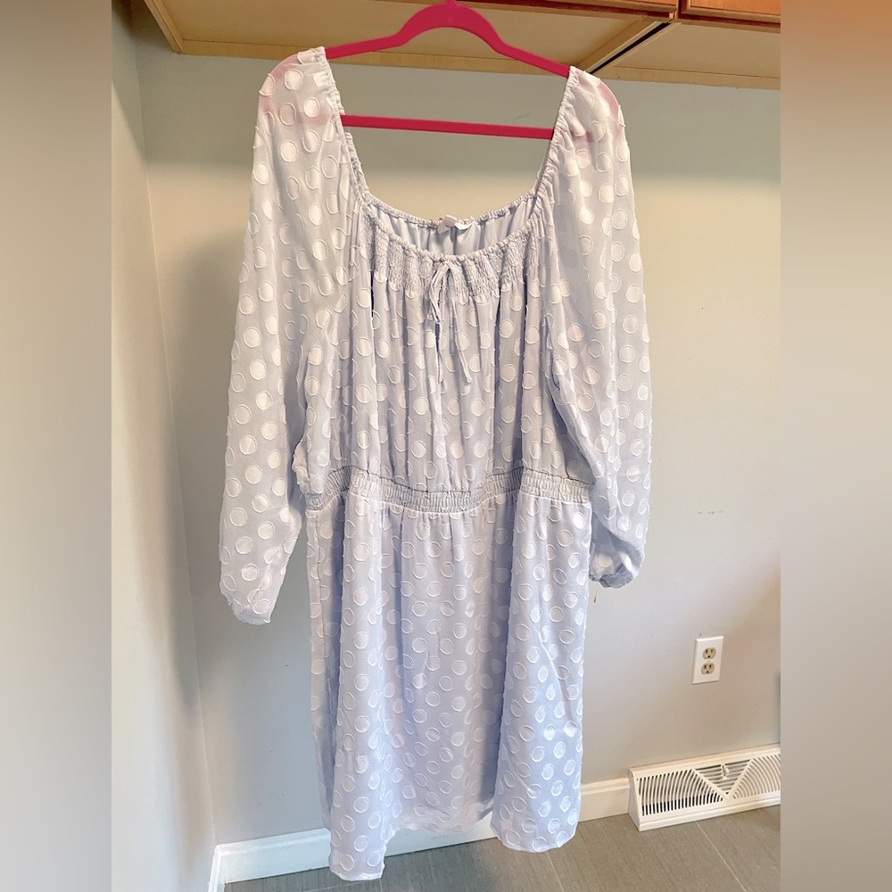 Women’s LC Lauren Conrad squareneck smocked dress, NWT